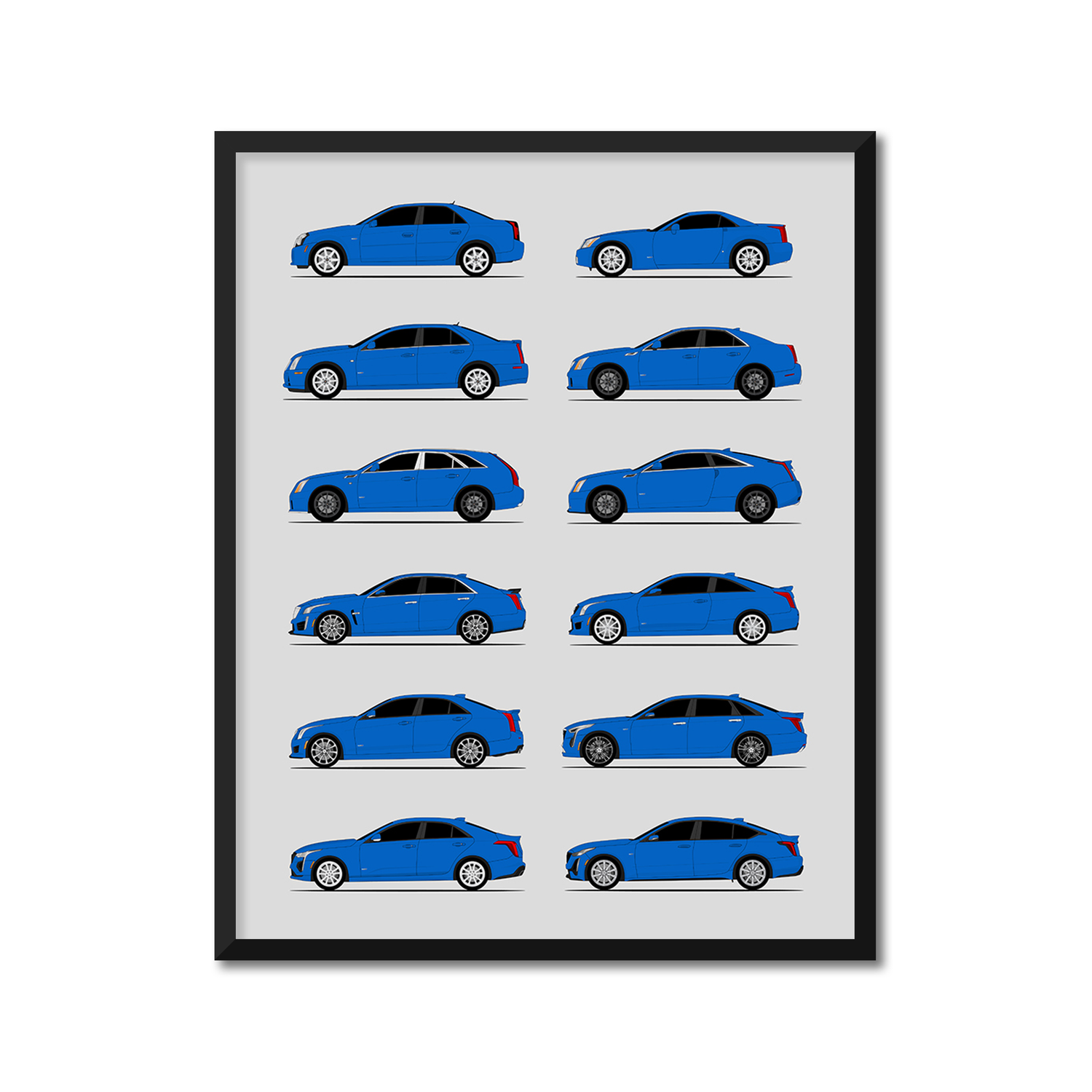 Cadillac V-Series Generations (Side Profile)