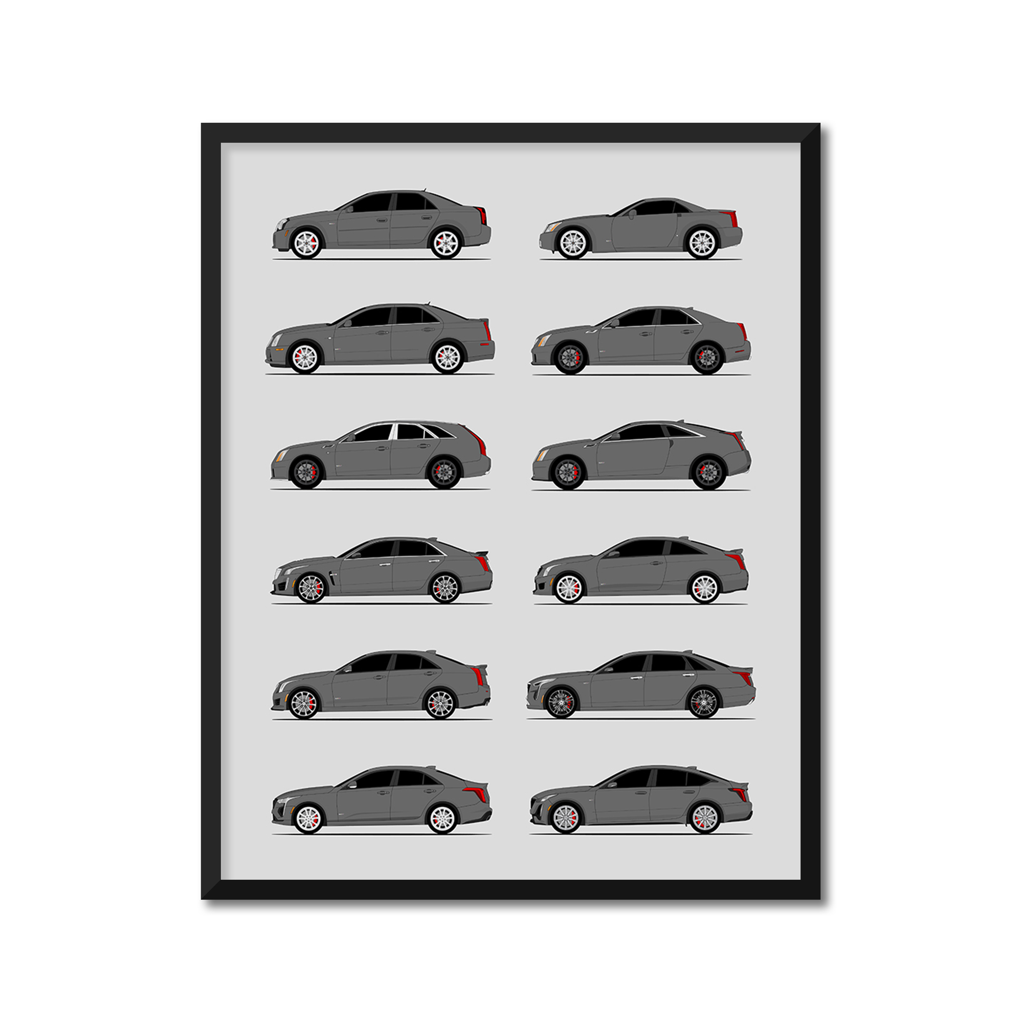 Cadillac V-Series Generations (Side Profile)