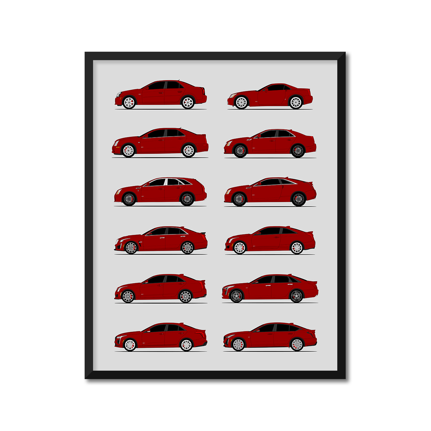 Cadillac V-Series Generations (Side Profile)