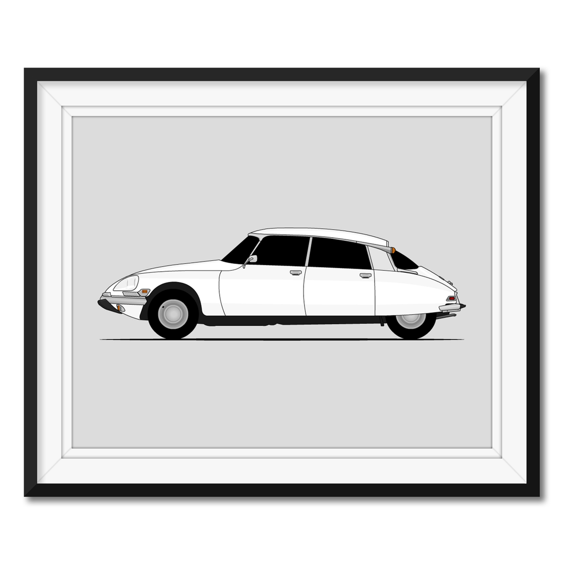 Citroen DS (1968-1975) (Side Profile) Poster