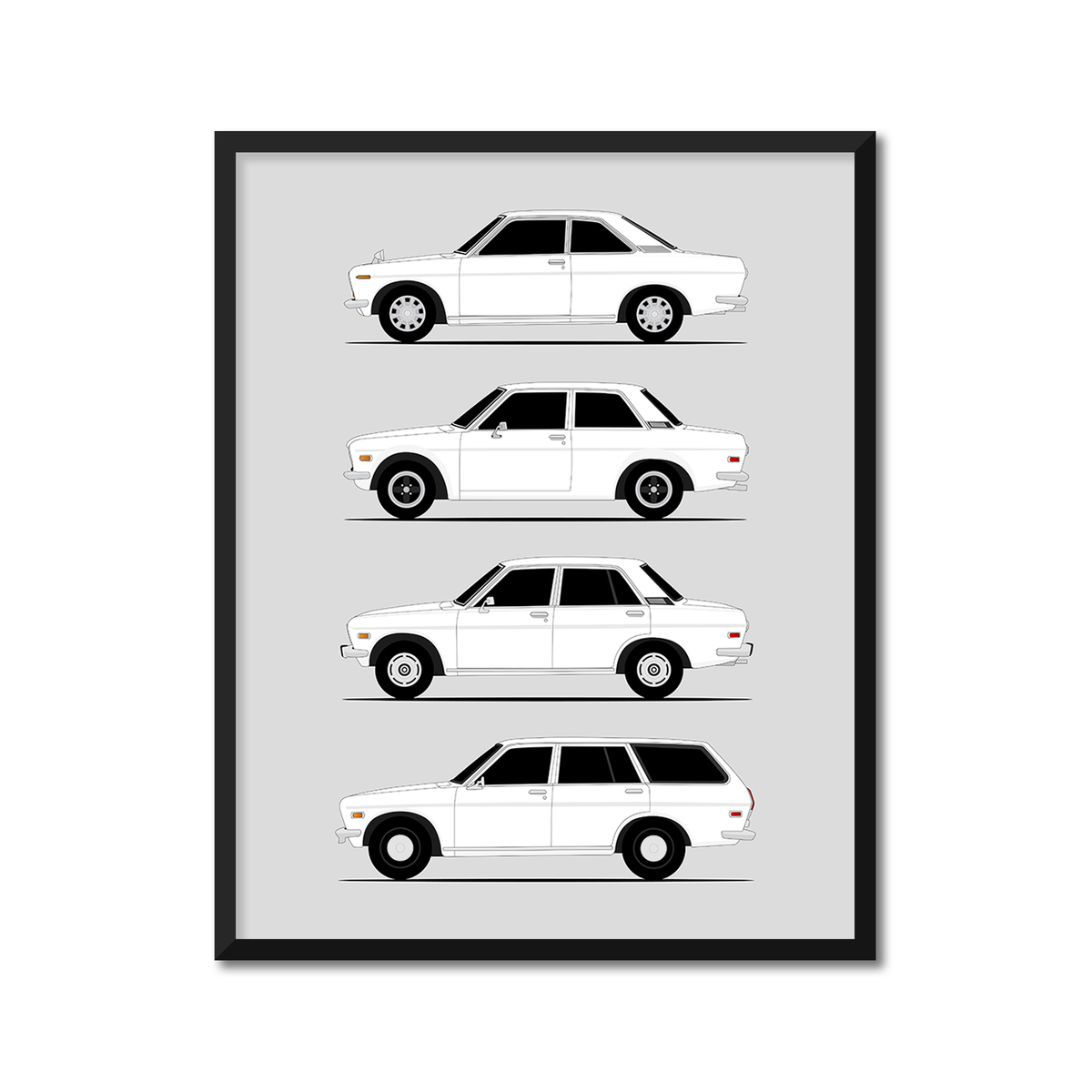 Datsun 510 Generations (Side Profile)