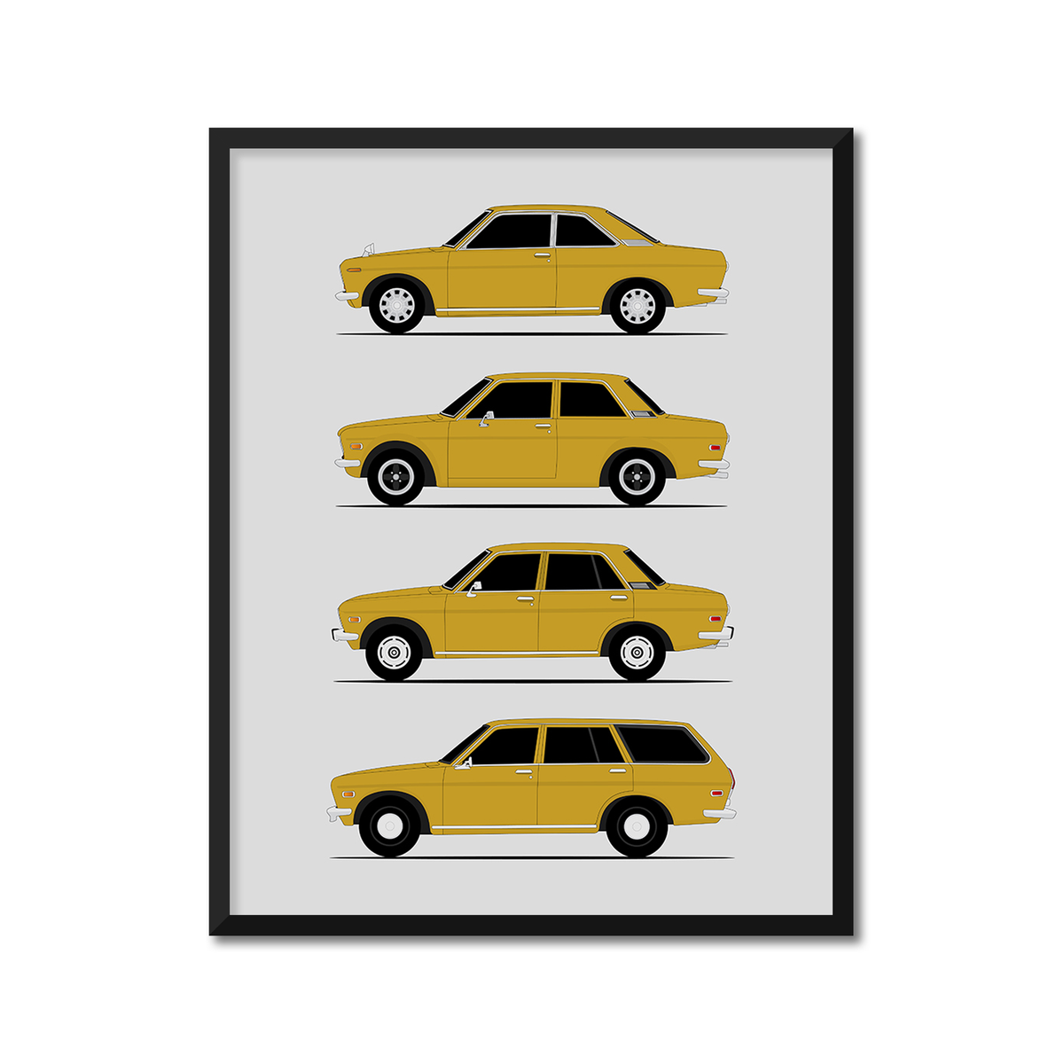 Datsun 510 Generations (Side Profile)