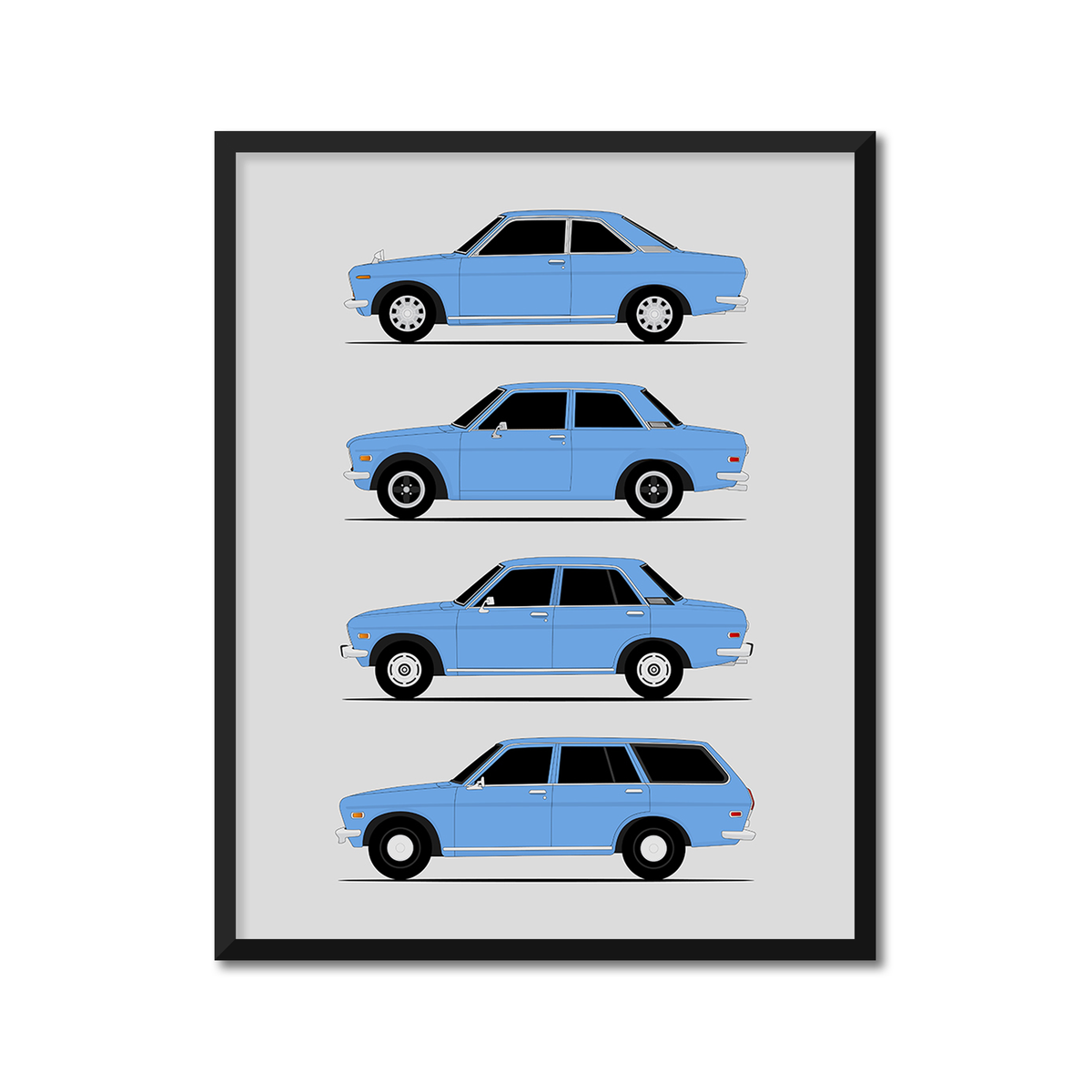 Datsun 510 Generations (Side Profile)