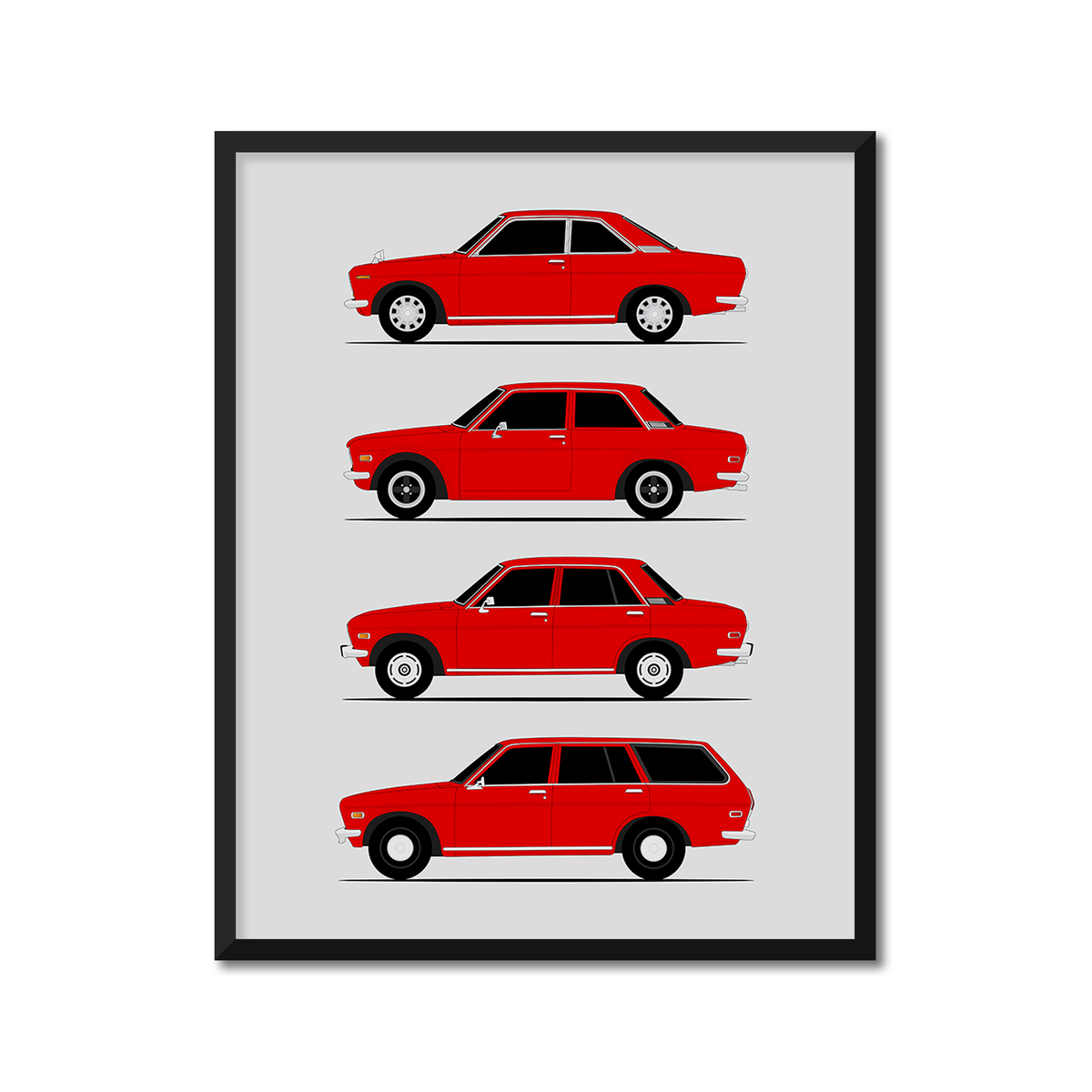 Datsun 510 Generations (Side Profile)