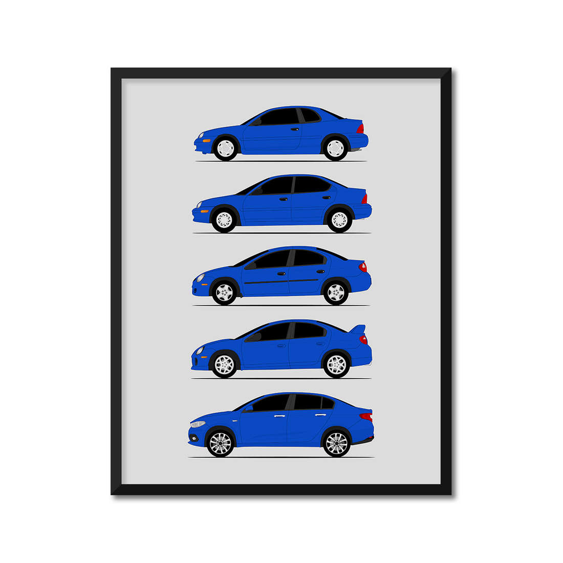 Dodge Neon SRT-4 Generations (Side Profile)