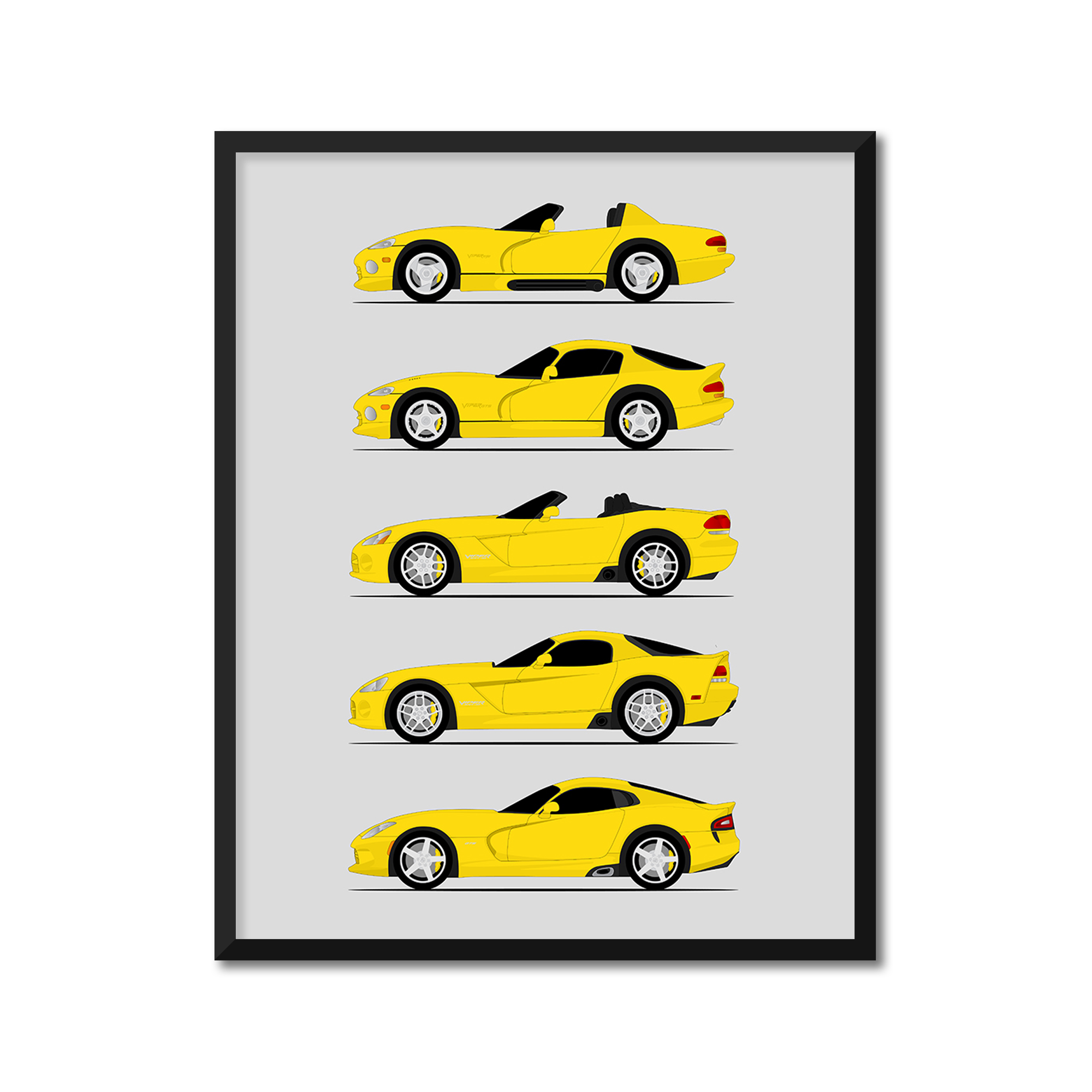 Dodge Viper Generations (Side Profile)