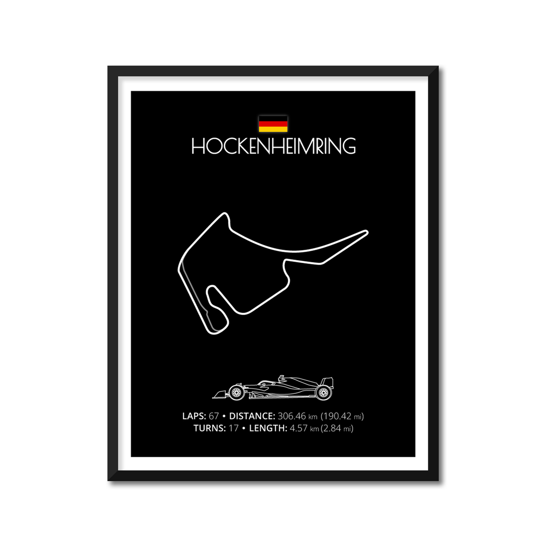 Hockenheimring (Germany) F1 Formula 1 Race Track Poster