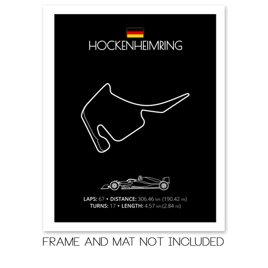 Hockenheimring F1 Formula 1 Race Track Poster