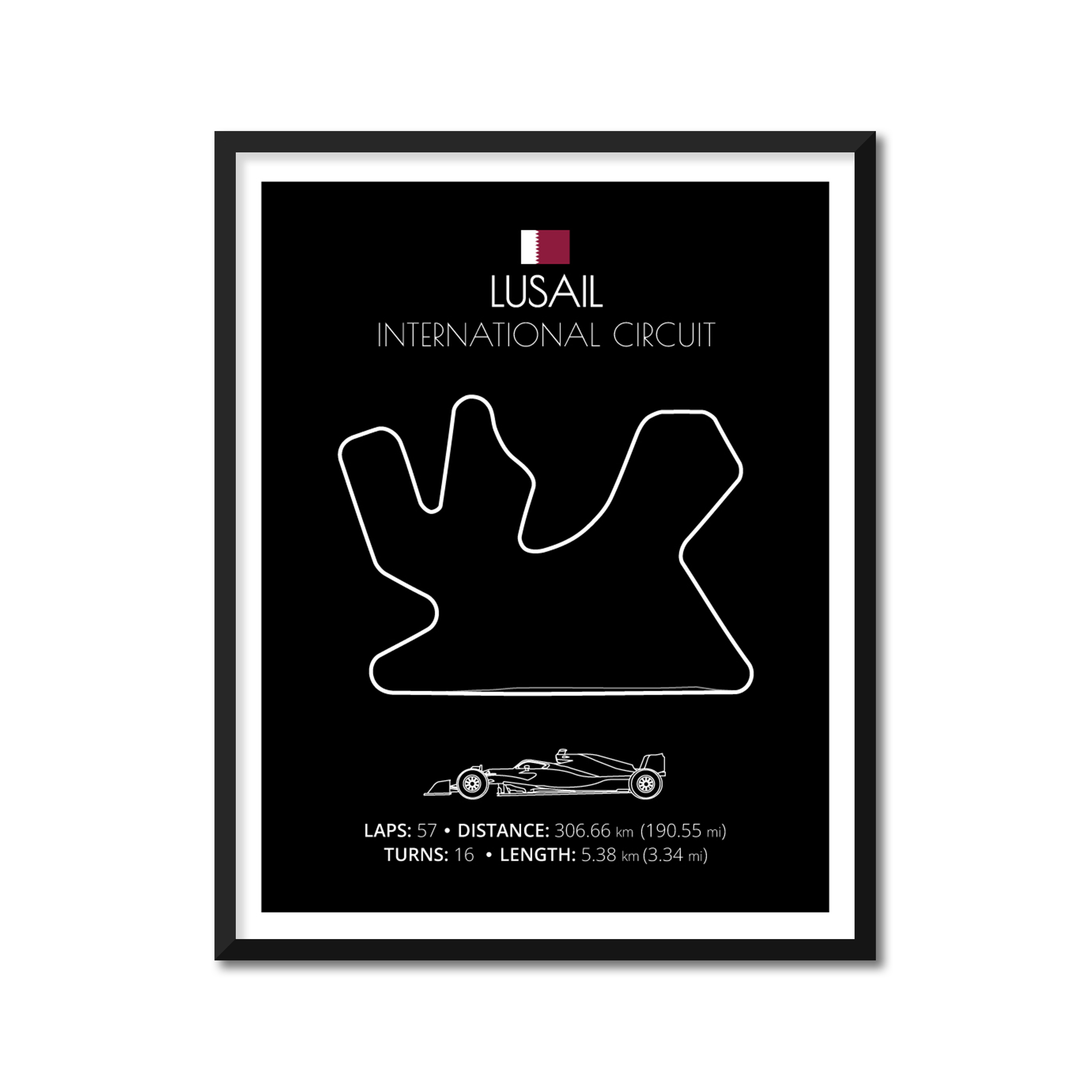 Lusail International Circuit F1 Formula 1 Race Track Poster – Custom ...