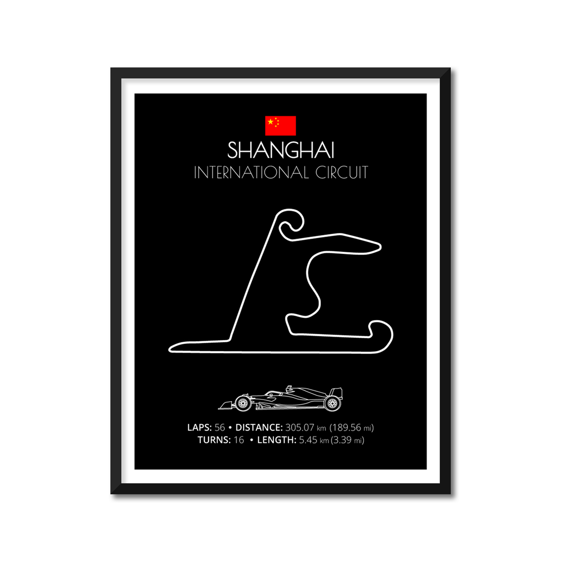 Shanghai International Circuit (China) F1 Formula 1 Race Track Poster