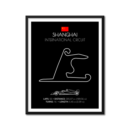 Shanghai International Circuit F1 Formula 1 Race Track Poster