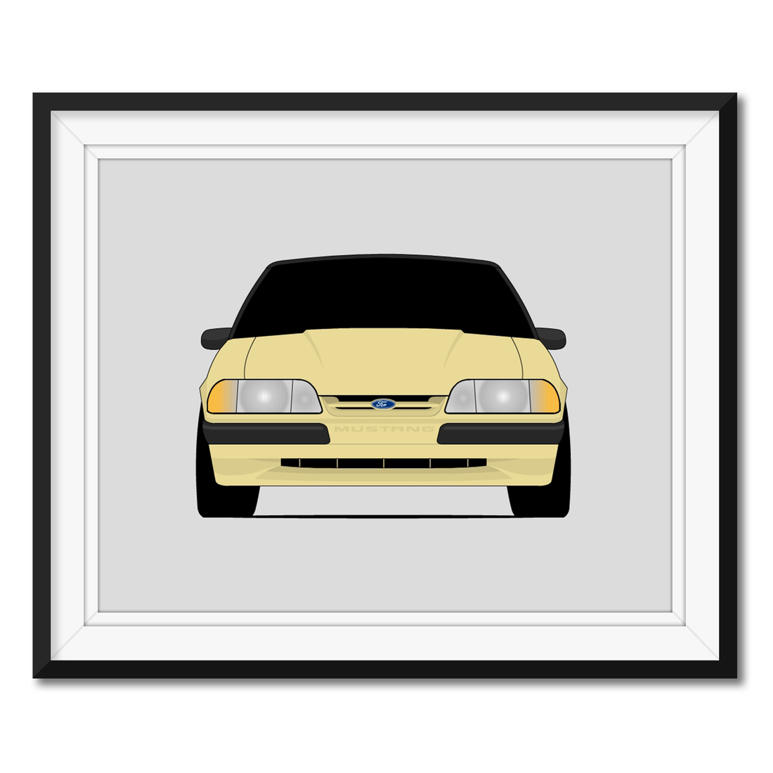 Ford Mustang LX Convertible (1987-1993) Fox Body Poster