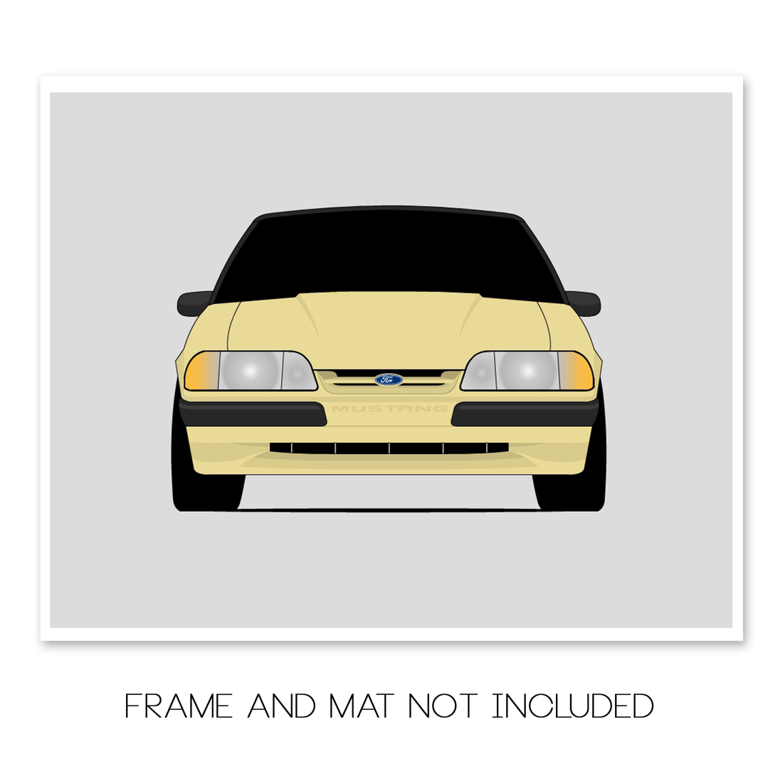 Ford Mustang LX Convertible (1987-1993) Fox Body Poster