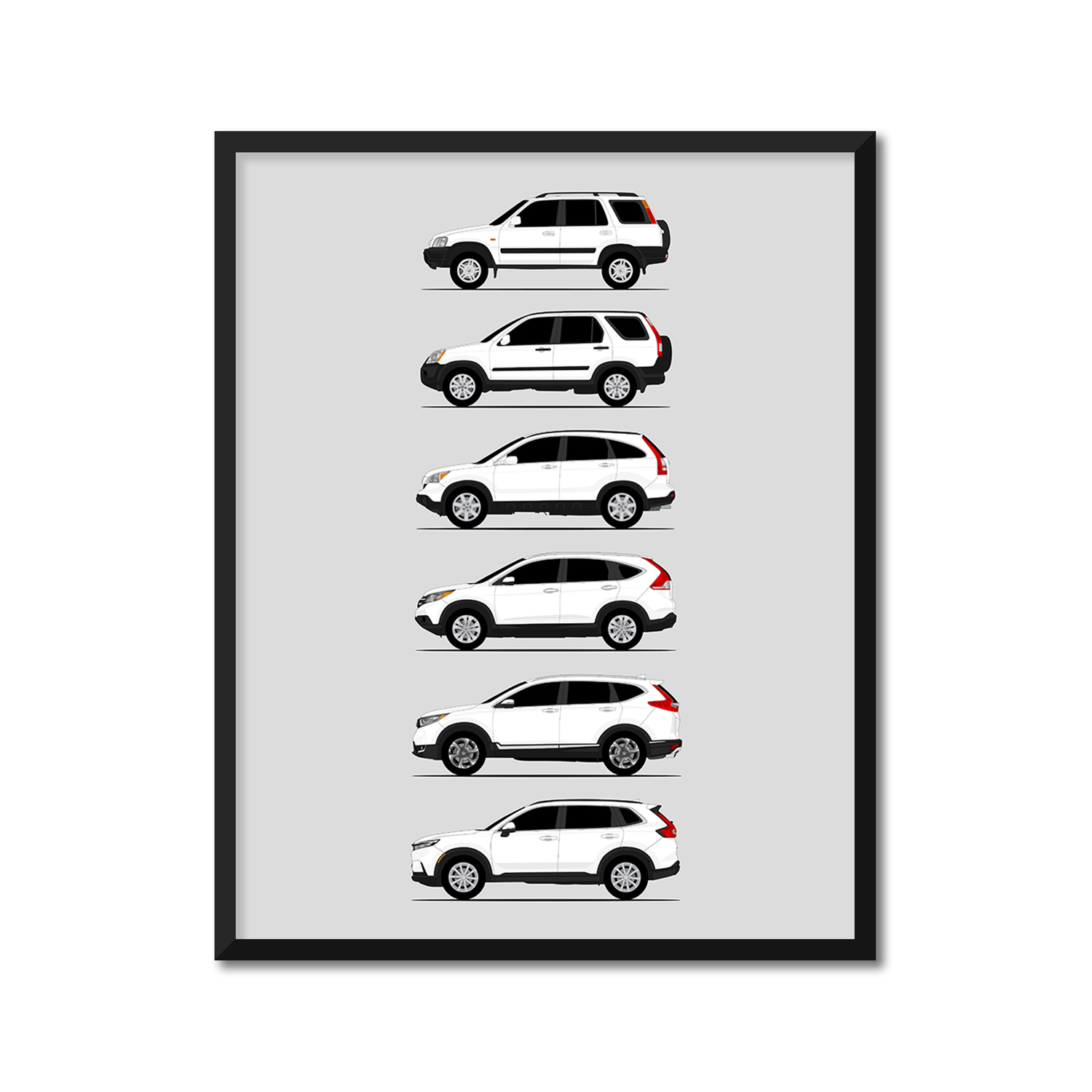 Honda CRV Generations (Side Profile)