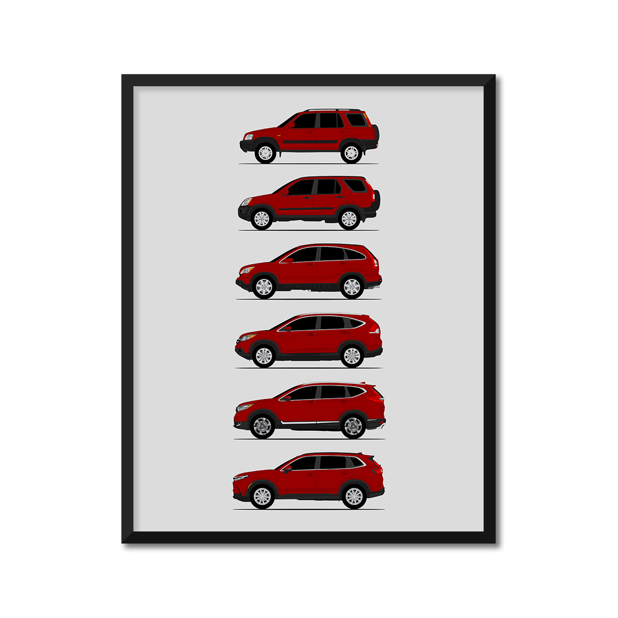 Honda CRV Generations (Side Profile)