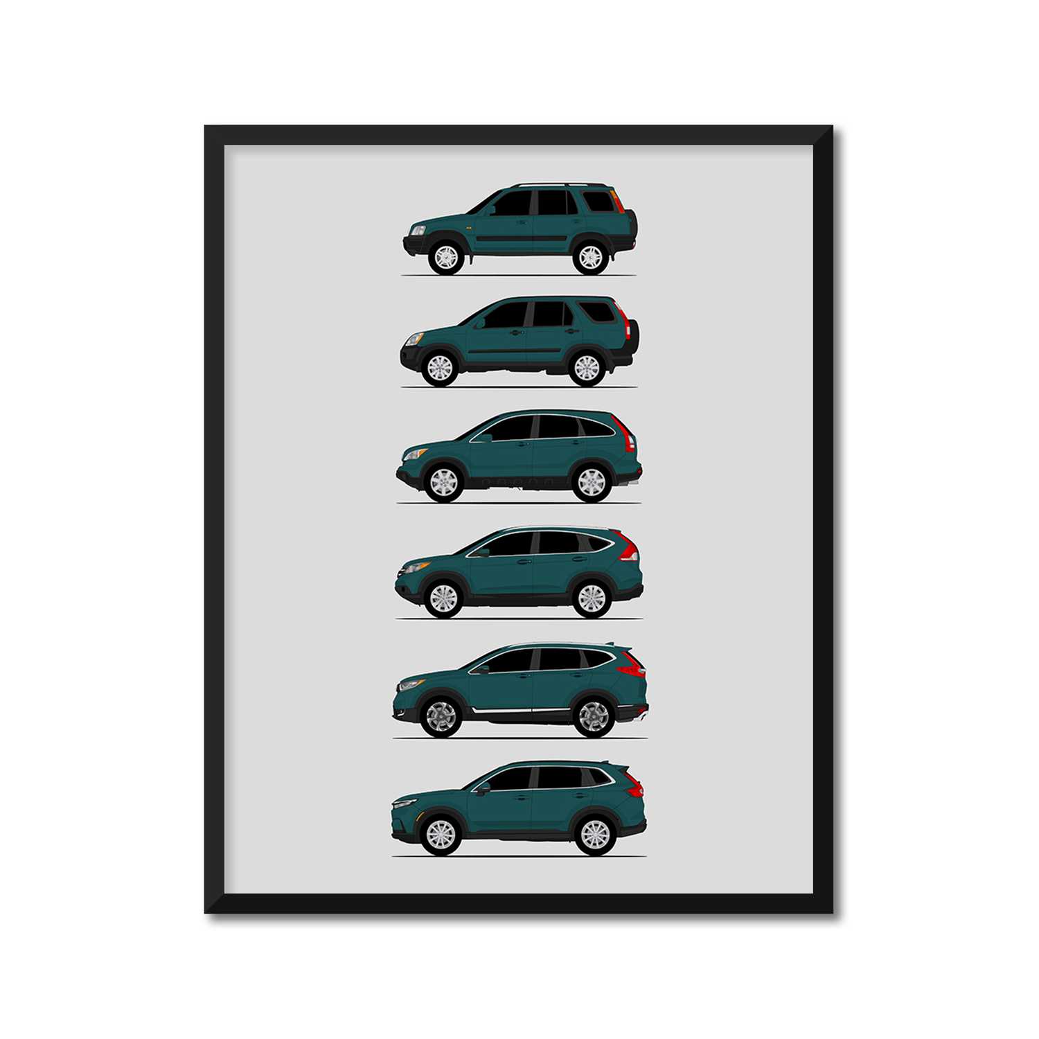 Honda CRV Generations (Side Profile)