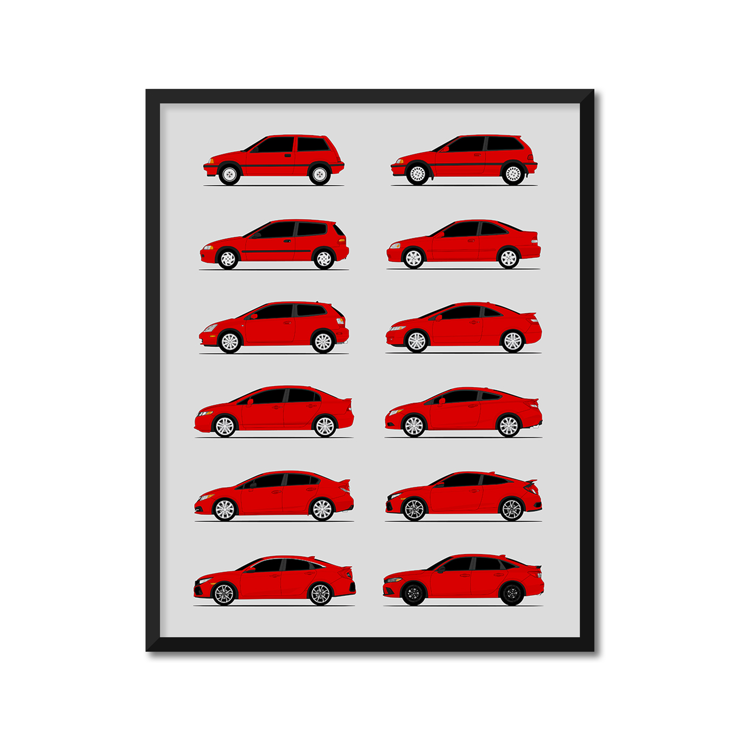 Honda Civic Si Generations (Side Profile)