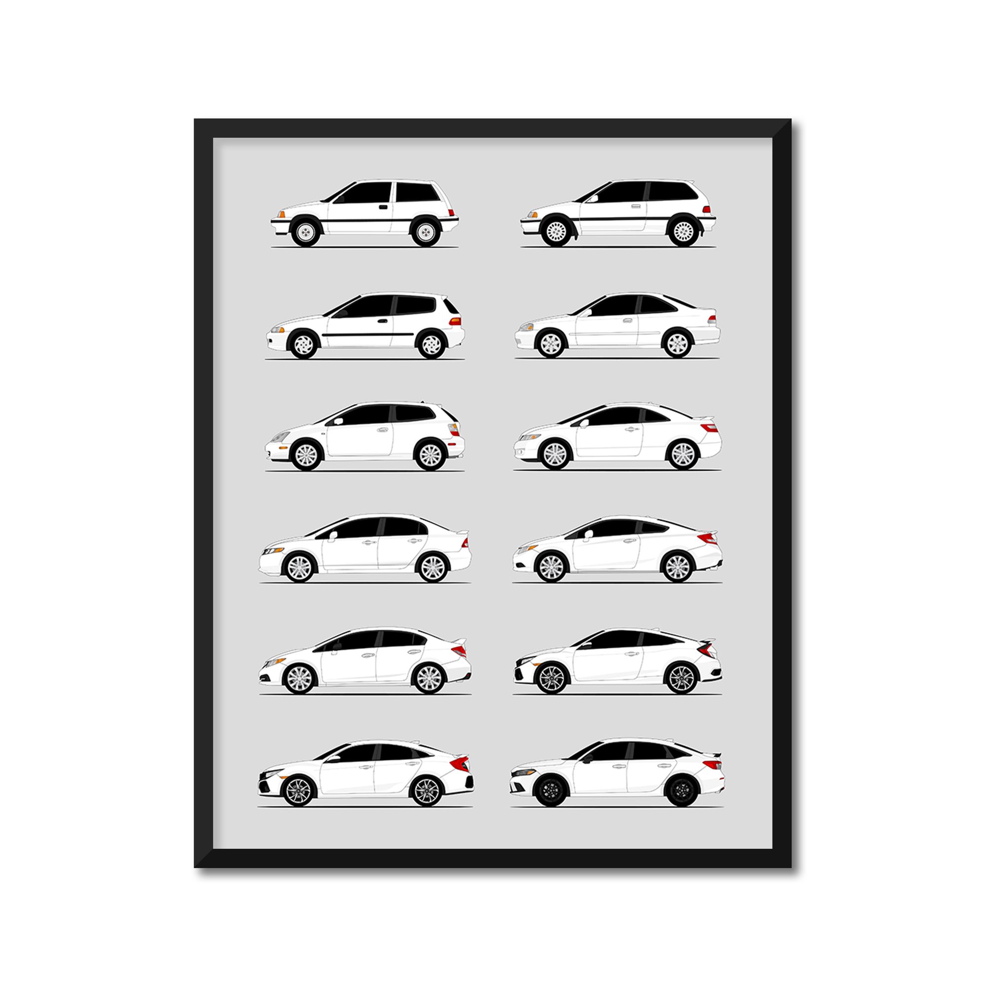 Honda Civic Si Generations (Side Profile)
