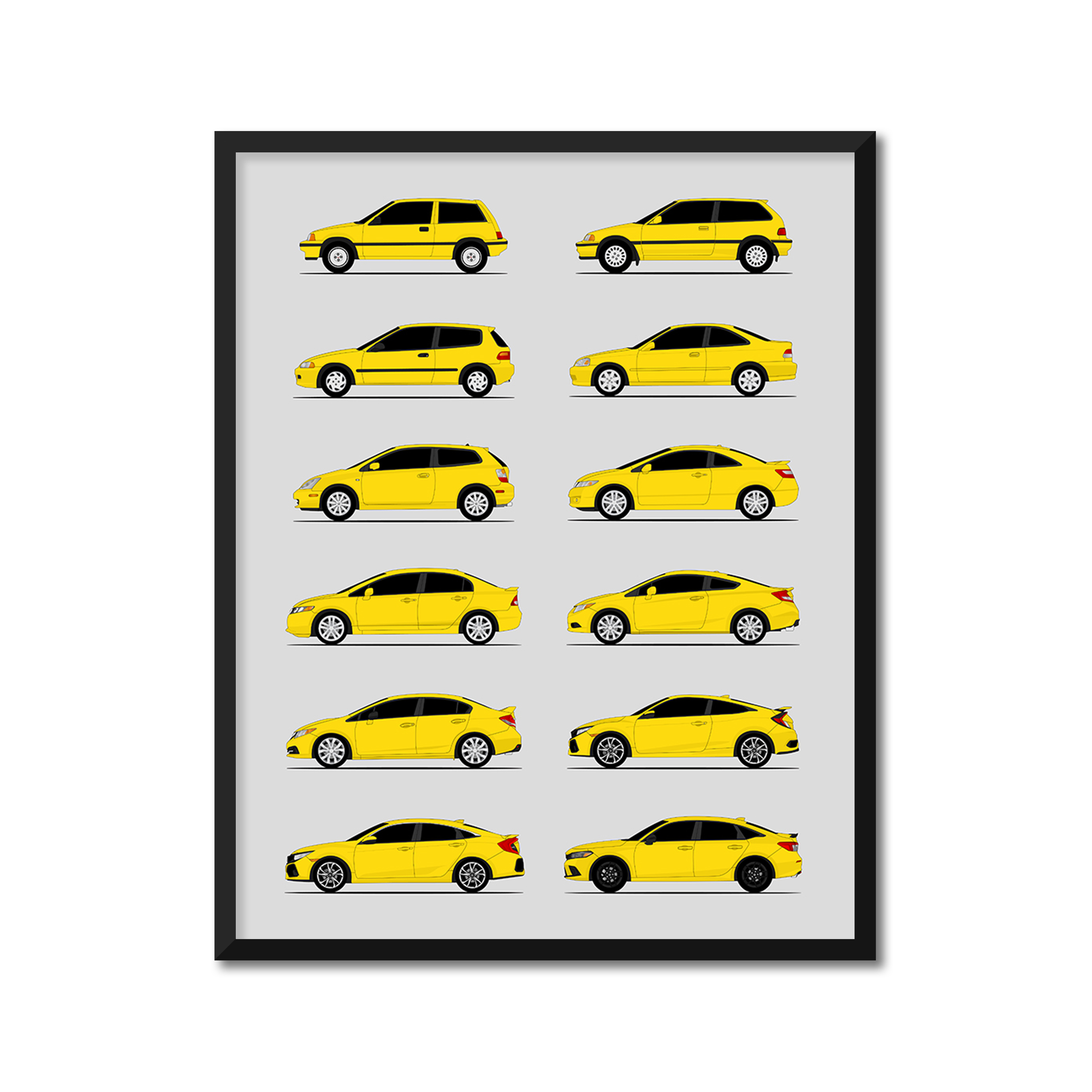 Honda Civic Si Generations (Side Profile)