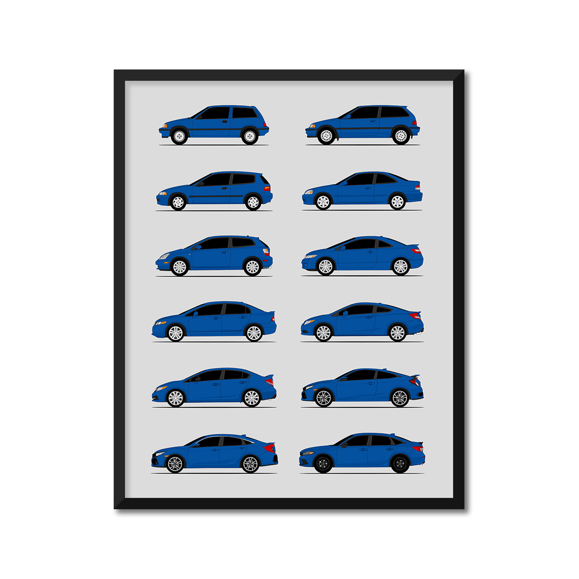 Honda Civic Si Generations (Side Profile)