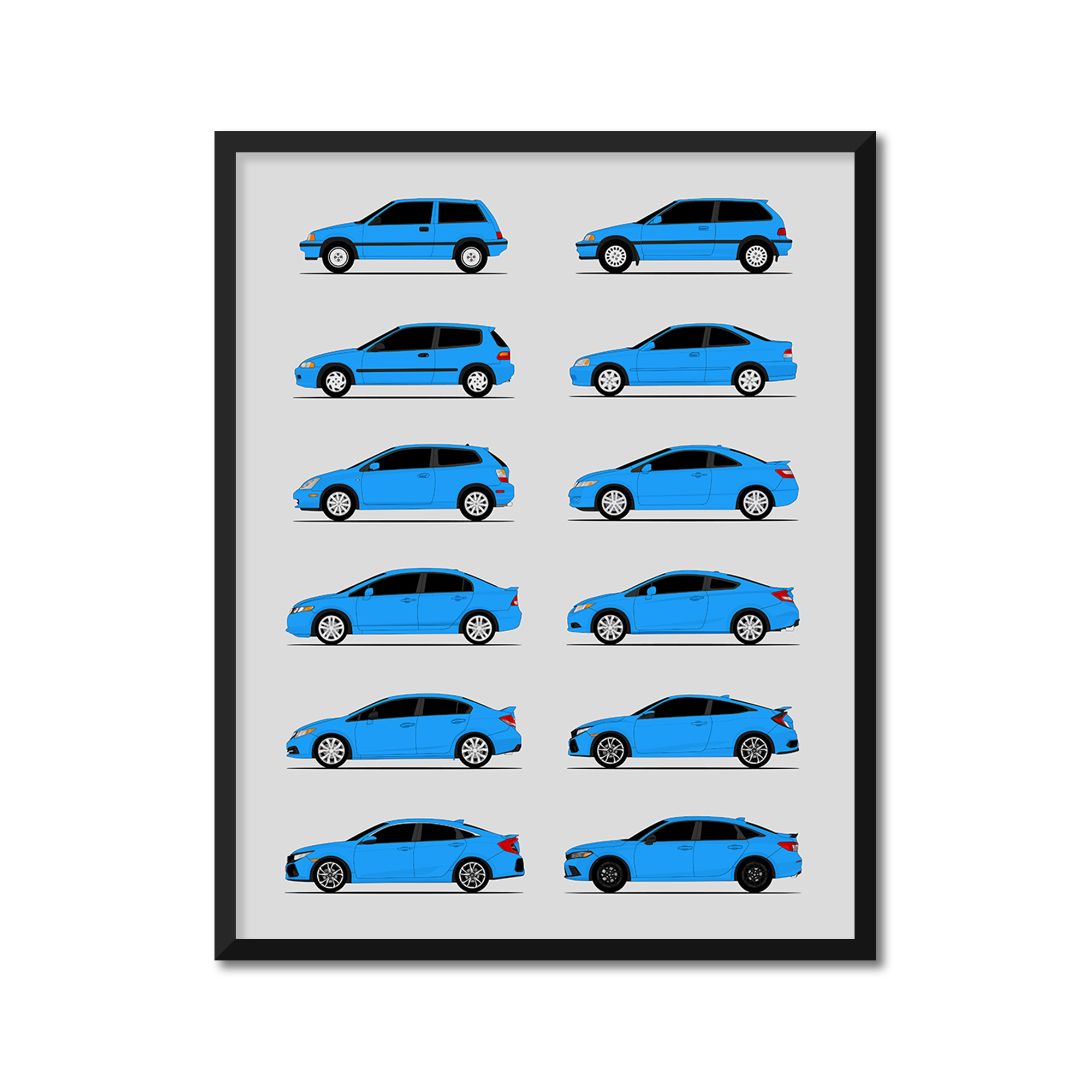 Honda Civic Si Generations (Side Profile)