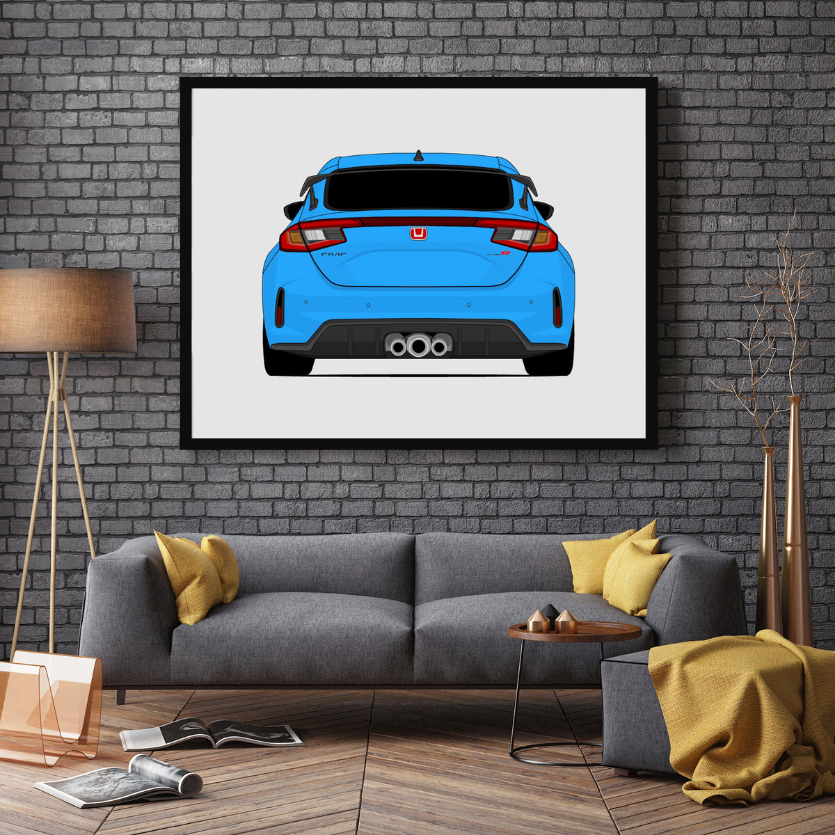 Honda Civic Type R FL5 (2023-Present) Gen 7 (Rear) Poster – Custom Car ...