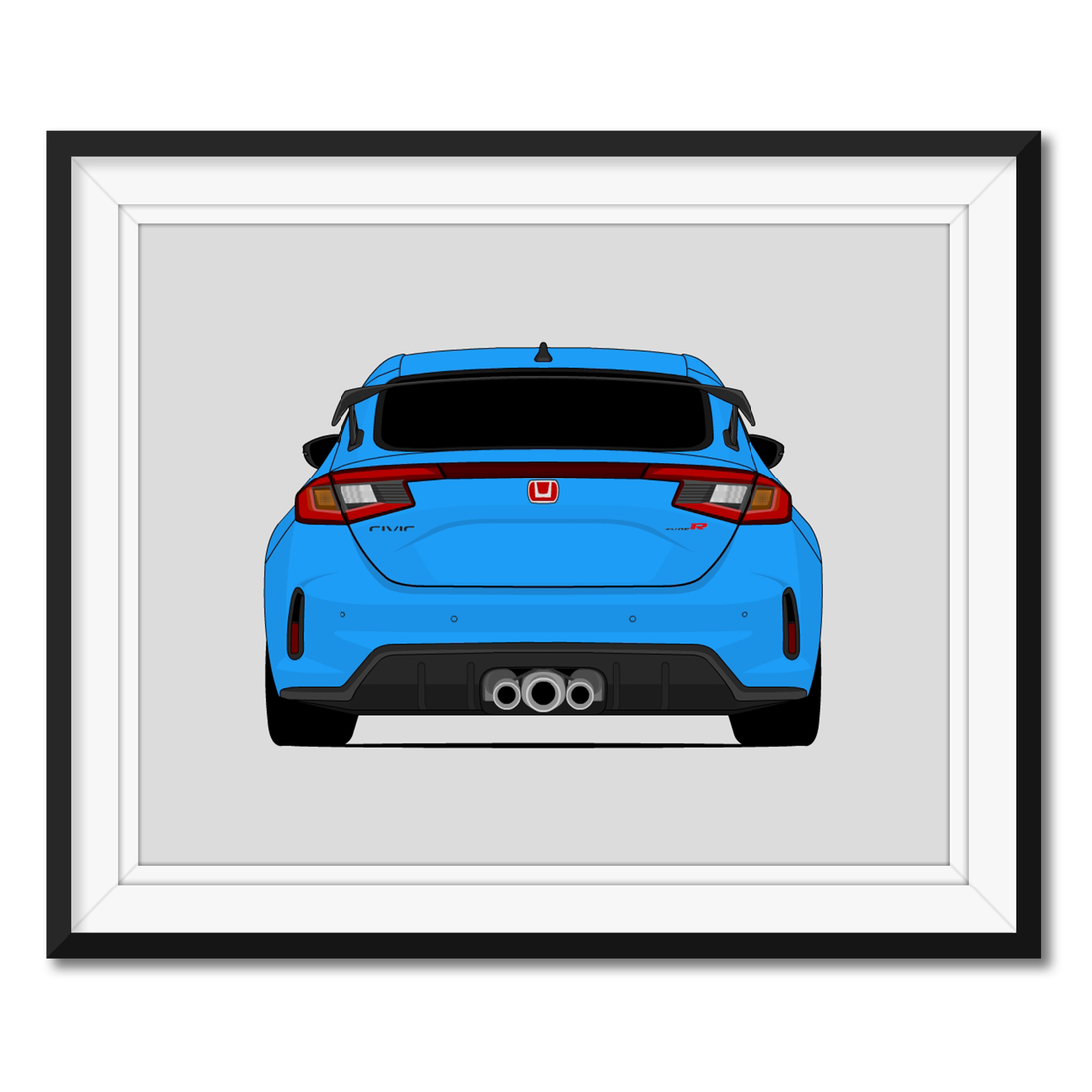 Honda Civic Type R FL5 (2023-Present) Gen 7 (Rear) Poster