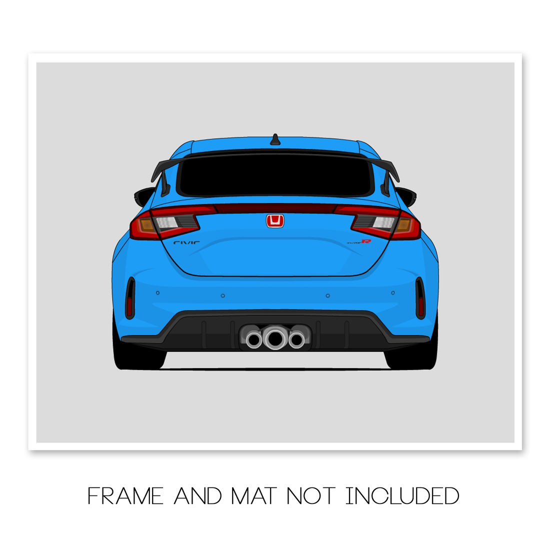 Honda Civic Type R FL5 (2023-Present) Gen 7 (Rear) Poster