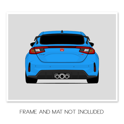 Honda Civic Type R FL5 (2023-Present) Gen 7 (Rear) Poster