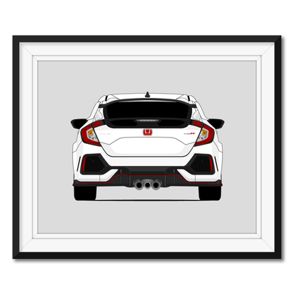 Honda Civic Type R FK8 (2017-2021) Gen 6 (Rear) Poster