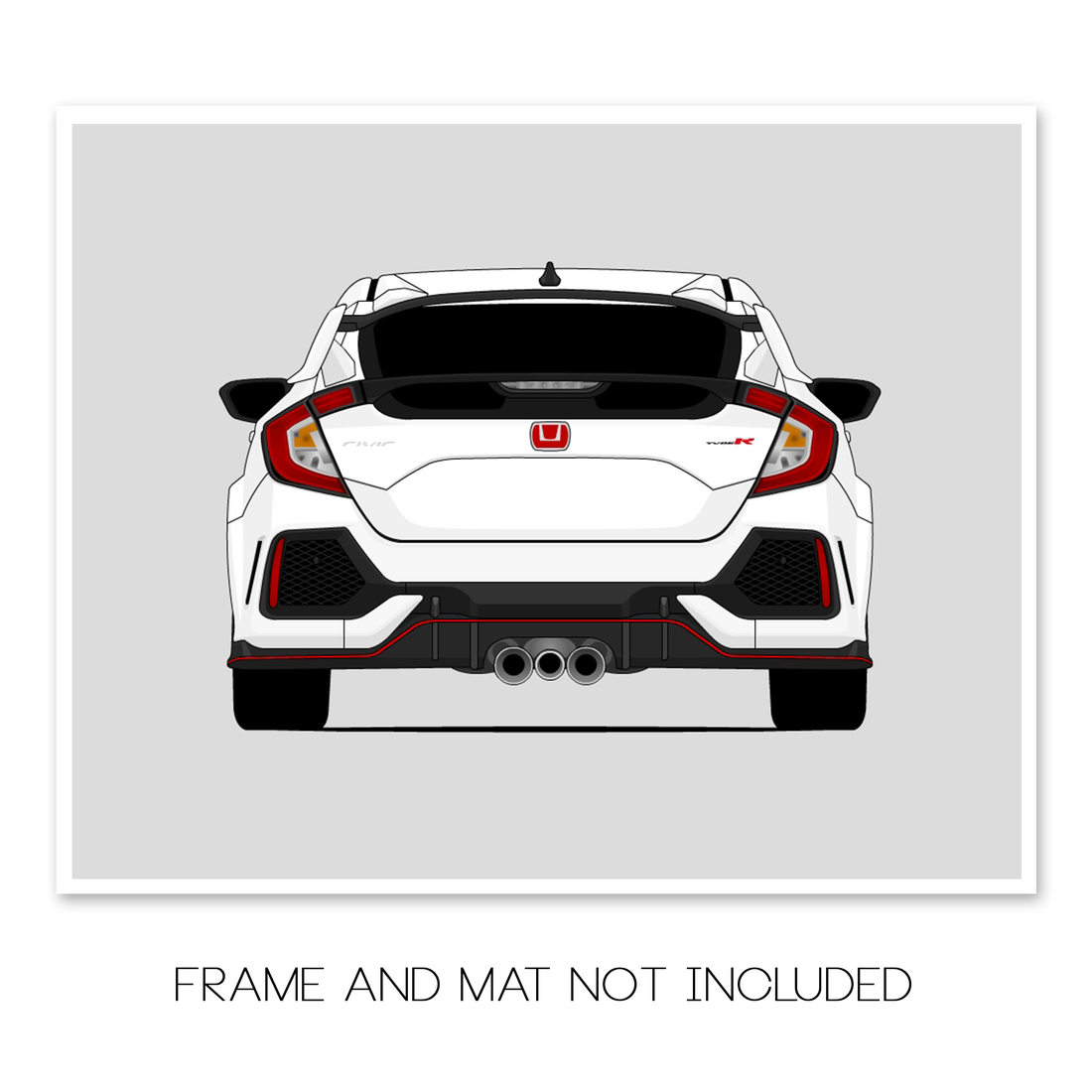 Honda Civic Type R FK8 (2017-2021) Gen 6 (Rear) Poster