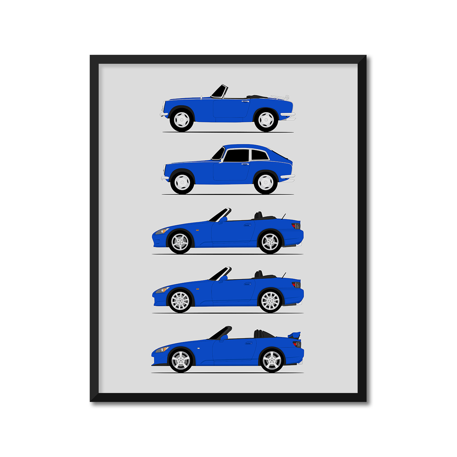 Honda S2000 Generations (Side Profile)