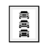 BMW X5M Generations framed poster with mat, variation 6