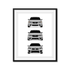 BMW M2 Generations framed poster with mat, variation 6