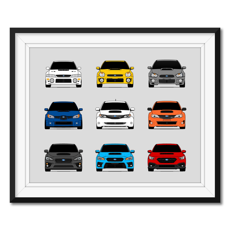Subaru WRX Impreza Generations (Landscape)