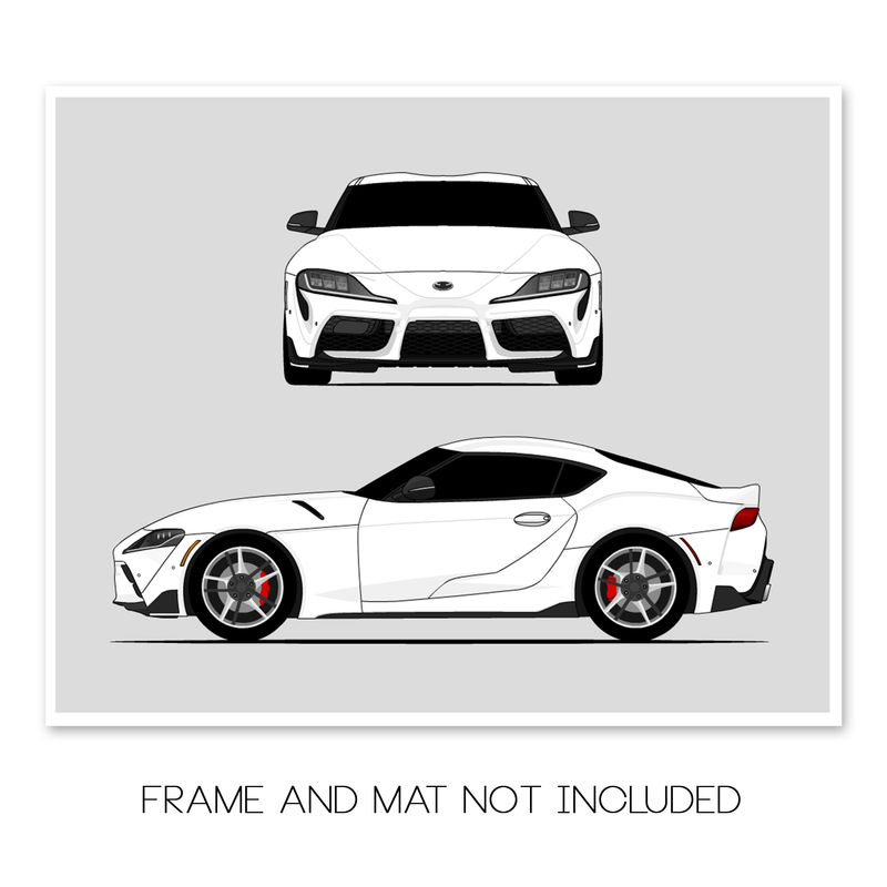 Toyota Supra (2020-Present) A90 J29/DB MK5 (Front and Side) Poster