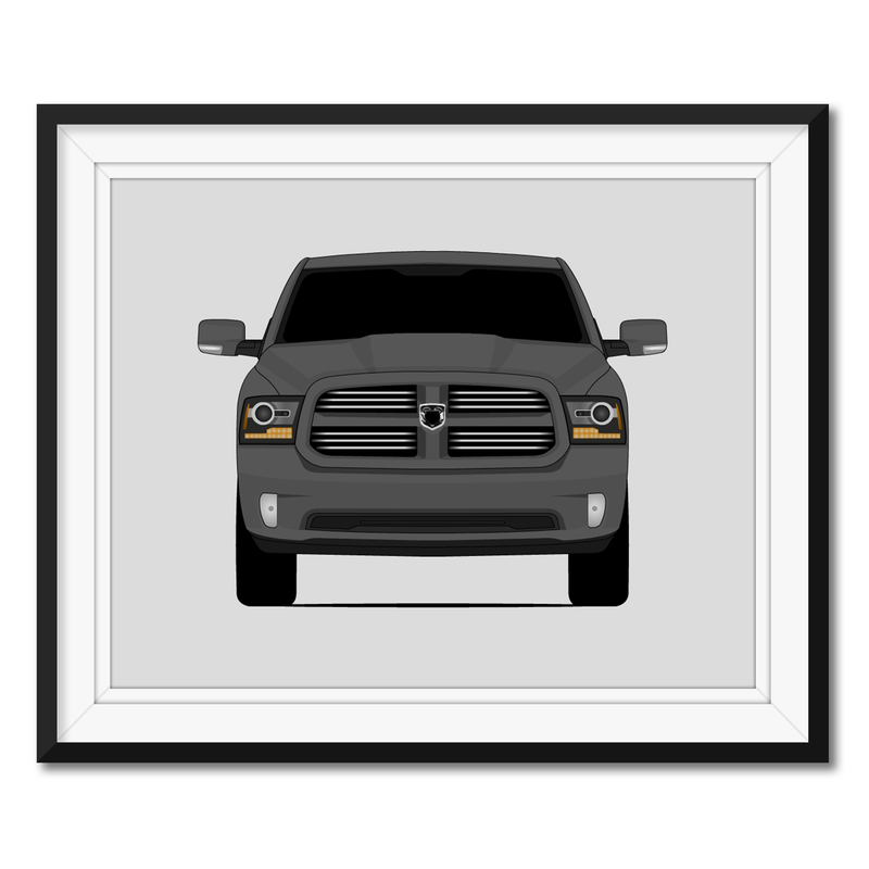 Dodge Ram 1500 (2013-2019) Gen 4 Facelift Poster