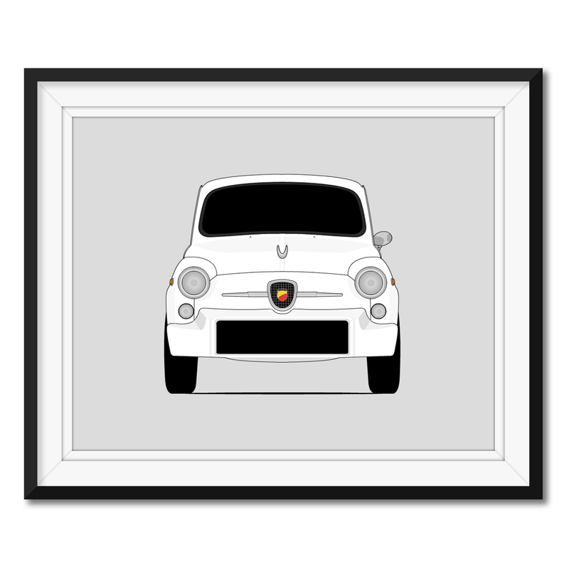 Fiat Abarth 850TC Berlina (1960-1966) Car Poster – Custom Car Posters