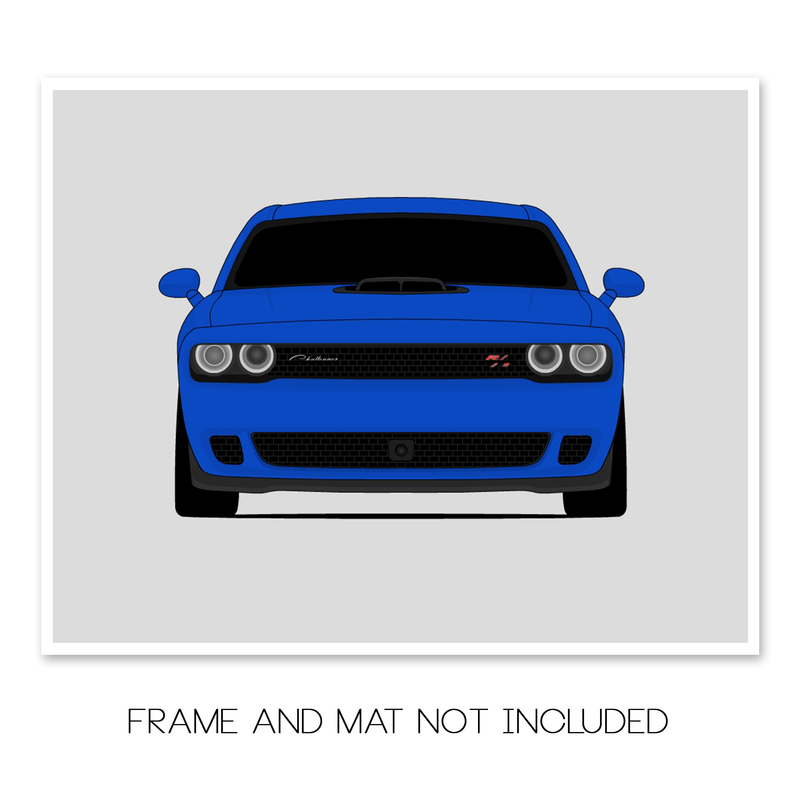 Dodge Challenger R/T Shaker Hood Scoop and Hellcat Bumper (2015-2023) Gen 3 Poster