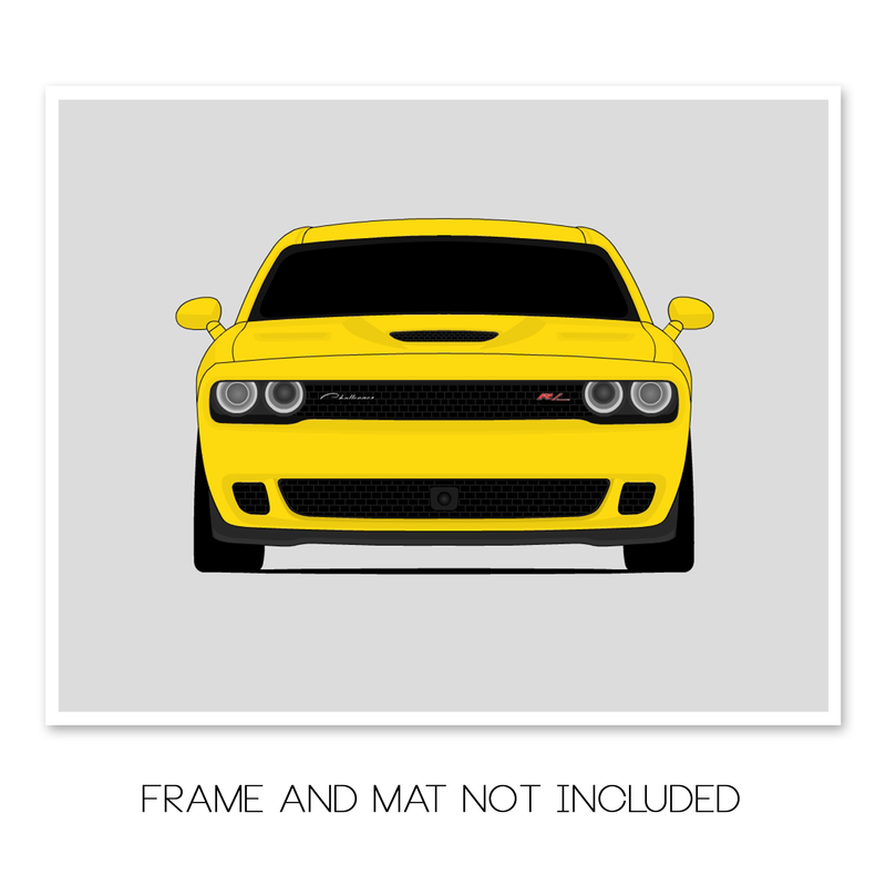 Dodge Challenger R/T with Hellcat Bumper (2015-2023) Gen 3 Poster