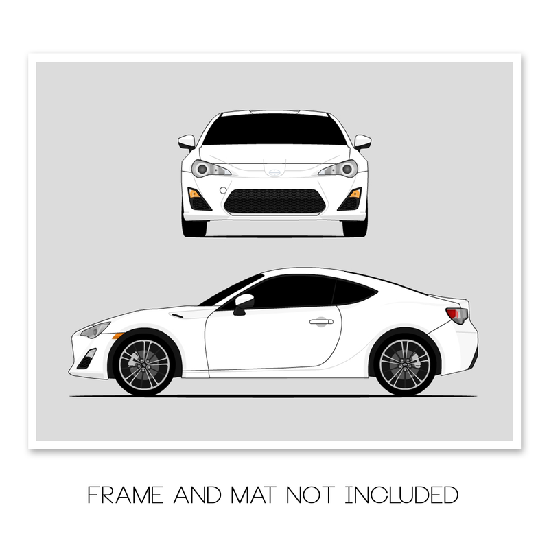 Toyota (Scion) FRS (2012-2016) (Front and Side)  Gen 1 Poster