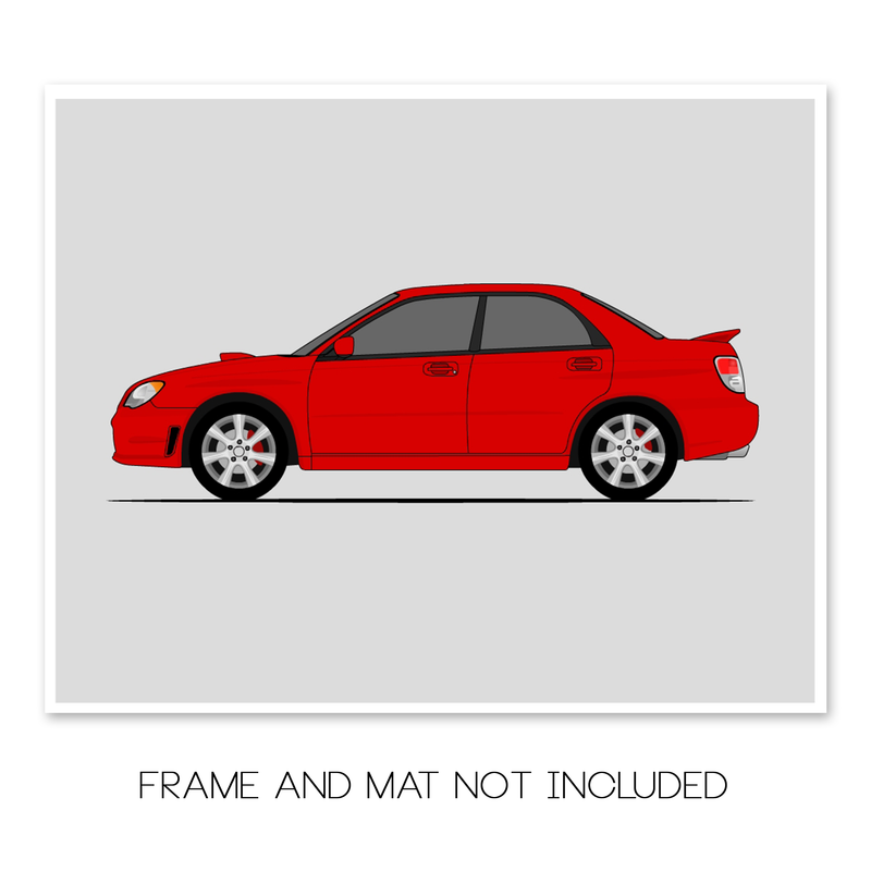 Subaru WRX G2 Hawkeye (2005-2007) (Side Profile) Poster