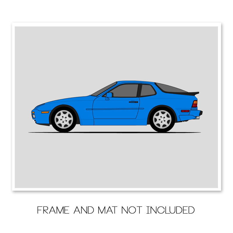 Porsche 944 S2 (1989-1991) (Side Profile) Poster