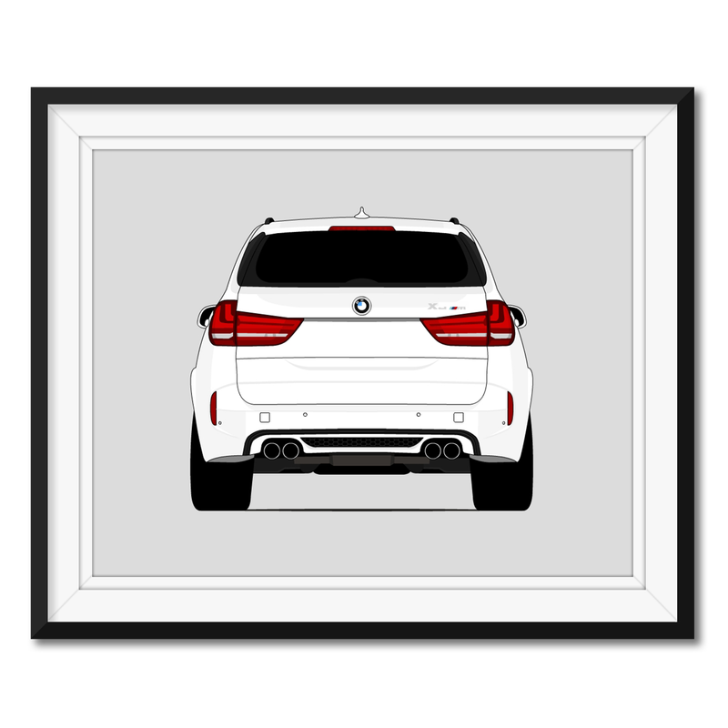 BMW X5M (2014-2018) (Rear) F85 F86 Poster