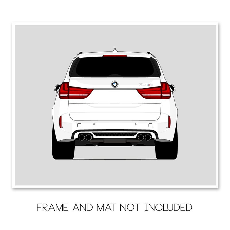 BMW X5M (2014-2018) (Rear) F85 F86 Poster