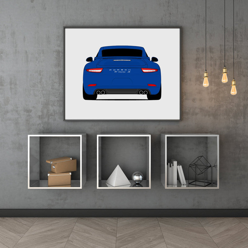 Porsche 911 991.1 Carerra S Aero Kit (2012-2015) (Rear) Poster