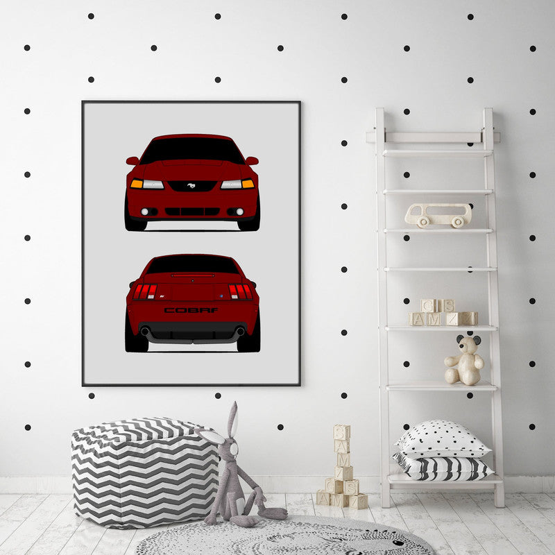 Ford Mustang SVT Cobra Terminator (2003-2004) SN95 (Front and Rear) Poster