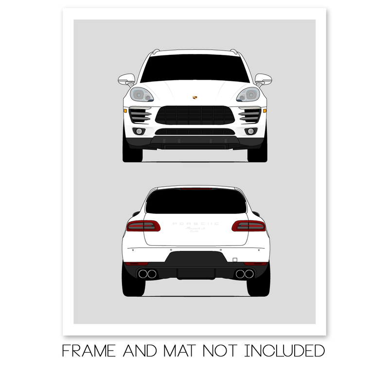 Porsche Macan Turbo S (2014-2018) (Front and Rear) Poster