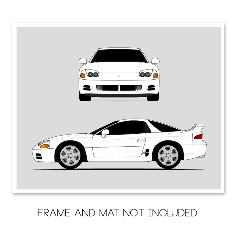 Mitsubishi 3000GT (GTO) (1994-1997) (Front and Side) Poster