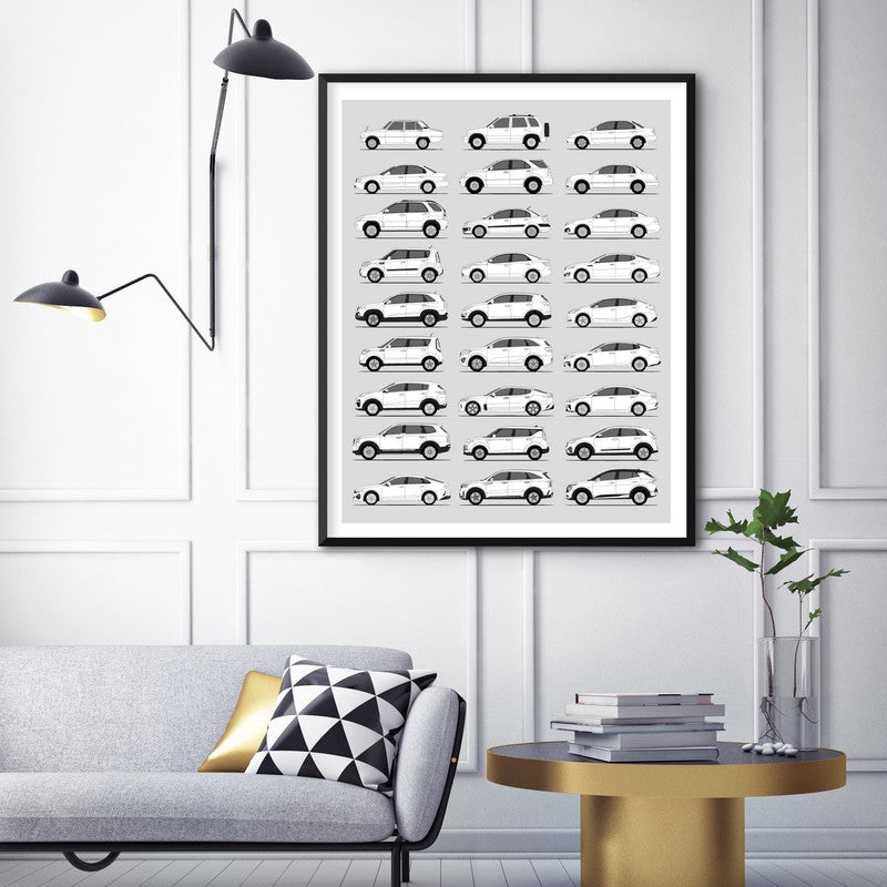 KIA History and Evolution Poster (Side Profile)